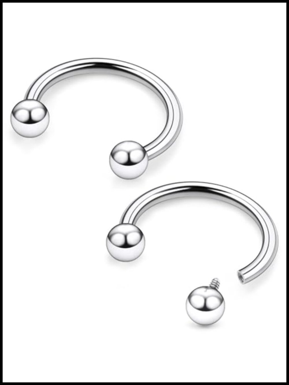 20G 18G 16G 14G 12G 8G 6G 4G 2G Horseshoe Nose Ring Titanium Septum Rings